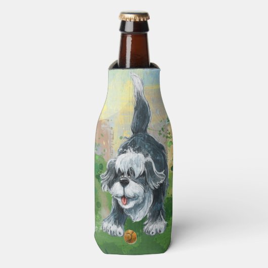 Shaggy Sheep Dog Flaschenkühler (Flaschenvorderseite)