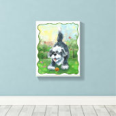 Shaggy Sheep Dog Leinwanddruck (Insitu (Holzboden))