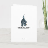 Shaggy Sheep Dog Party Center Karte (Rückseite)