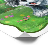 Shaggy Sheep Dog Party Center Poster (Ecke)