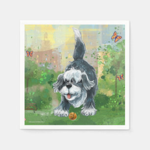 Shaggy Sheep Dog Serviette