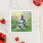Shaggy Sheep Dog Serviette (Beispiel)