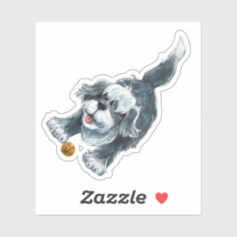 Shaggy Sheep Dog Stationery Aufkleber