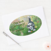Shaggy Sheep Dog Stationery Ovaler Aufkleber (Umschlag)