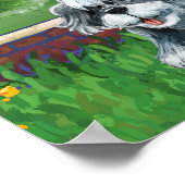 Shaggy Sheep Hund Vorsicht Zimmer Poster (Ecke)