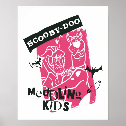 Shaggy und Scooby Doo Meddling Kids Punk Kontur Poster (Vorne)