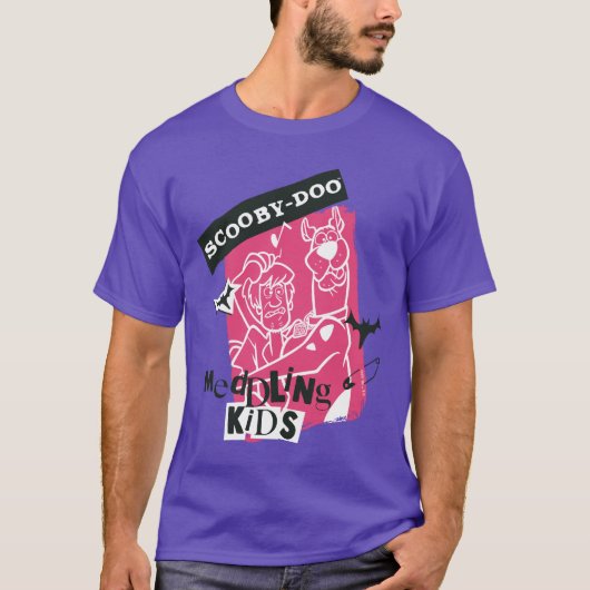 Shaggy und Scooby Doo Meddling Kids Punk Kontur T-Shirt (Vorderseite)