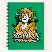 Shaggy "Zoinks"! Halftone Graphic Notizblock (Vorderseite)