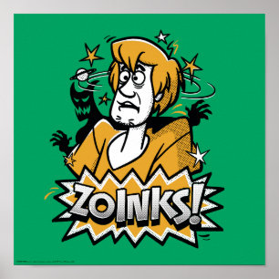 Shaggy "Zoinks"! Halftone Graphic Poster