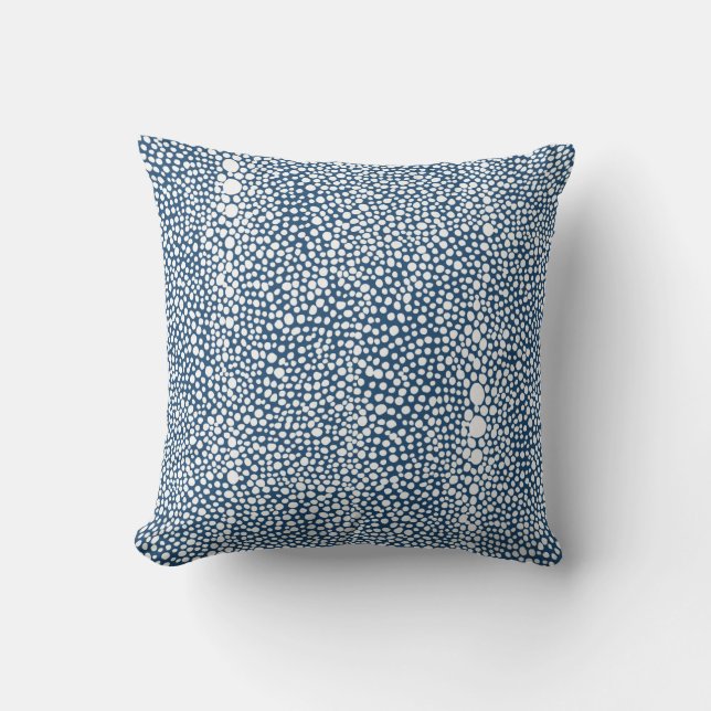 Shagreen Kissen in der Marine (Vorderseite)