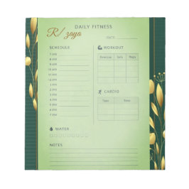Shagreen-Wasserfarben-Pastell-Tages-Fitness-Planer Notizblock