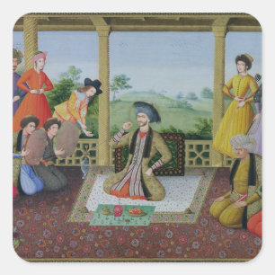 Shah Suleyman II und seine Höfe Quadratischer Aufkleber