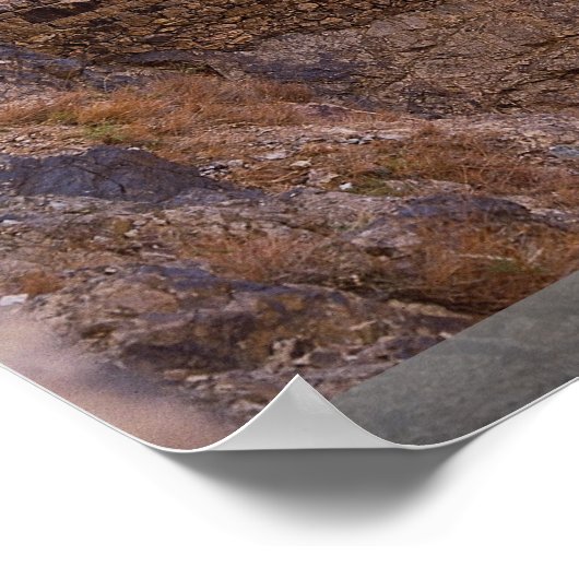 Shahara Bridge, 900 m. chasm, Jemen Poster (Ecke)