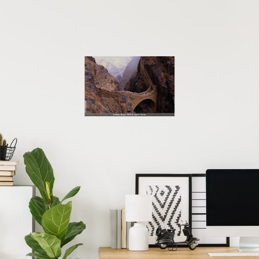 Shahara Bridge, 900 m. chasm, Jemen Poster (Heimbüro)
