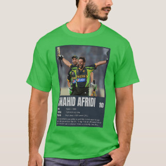 Shahid Afridi Pakistani Cricketer Pakistan Cricket T-Shirt