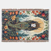 Shahmaran Pattern Throw Blanket - Mystische Mitte Decke (Vorderseite)