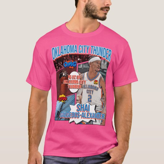 Shai Gilgeous-Alexander Basketball Art Thunder 1 T-Shirt (Vorderseite)