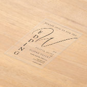 Shailene Black Wedding Acryleinladungen (Ablage )