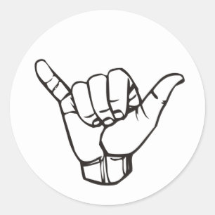 SHAKA ASL RUNDER AUFKLEBER