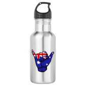 Shaka Australia Flag Edelstahlflasche (Vorderseite)