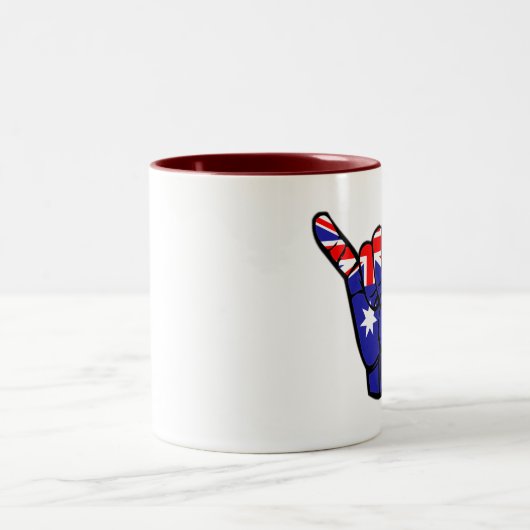 Shaka Australia Flag Zweifarbige Tasse (Mittel)