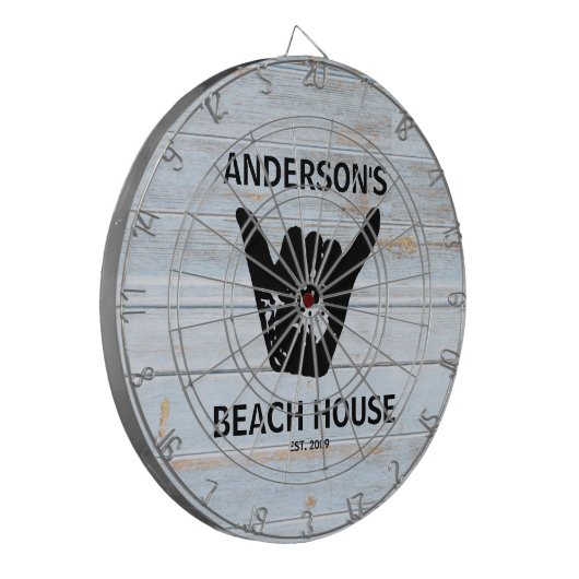 Shaka Beach House Surfer  Dartscheibe (Vorderseite Links)