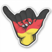 Shaka Hand Germany Flag Good Vibes Sticker (Vorderseite)