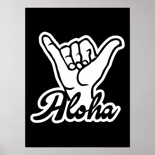 Shaka Hand, Hang Loose-Zeichen Aloha Poster (Vorne)