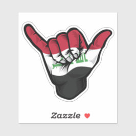 Shaka Hand Iraq Flag Good Vibes Sticker