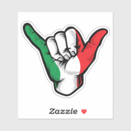 Shaka Hand Italien Flaggen gute Vibes Sticker