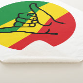 Shaka Hand mit Reggae-Farben Sherpadecke (3/4)