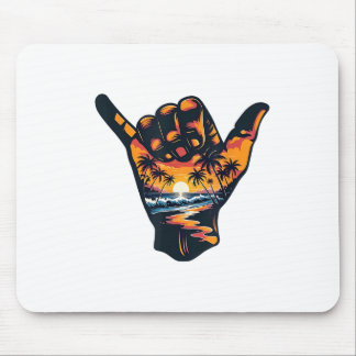 Shaka Hand Sign Aloha Surfsurf Sommerurlaub Mousepad