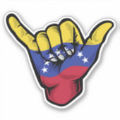 Shaka Hand Venezuela Flag Good Vibes Sticker (Vorderseite)