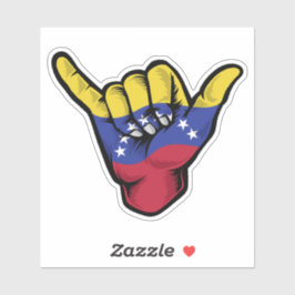 Shaka Hand Venezuela Flag Good Vibes Sticker