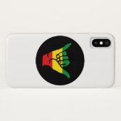 Shaka Hände mit Reggae-Farben Case-Mate iPhone Hülle (Rückseite (Horizontal))