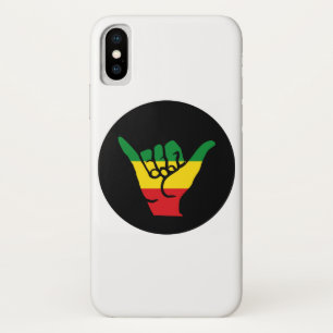 Shaka Hände mit Reggae-Farben Case-Mate iPhone Hülle