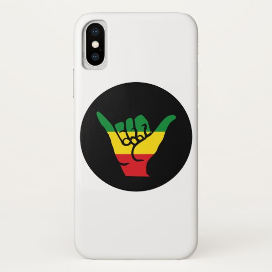 Shaka Hände mit Reggae-Farben Case-Mate iPhone Hülle (Rückseite)