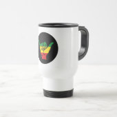 Shaka Hände mit Reggae-Farben Reisebecher (VorderseiteRechts)