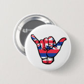 Shaka Hawaii Flag Button (Vorne & Hinten)