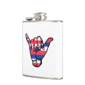 Shaka Hawaii Flag Flachmann (Links)