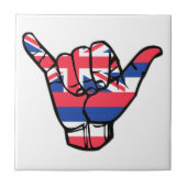 Shaka Hawaii Flag Fliese (Vorderseite)