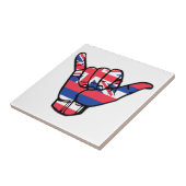 Shaka Hawaii Flag Fliese (Seite)