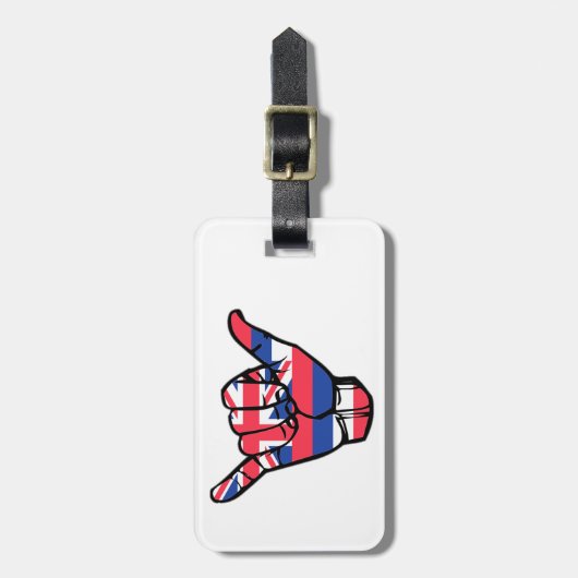Shaka Hawaii Flag Gepäckanhänger (Vorderseite vertikal)