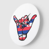 Shaka Hawaii Flag Große Wanduhr (Winkel)