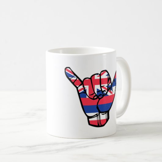Shaka Hawaii Flag Kaffeetasse (VorderseiteRechts)