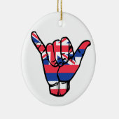Shaka Hawaii Flag Keramikornament (Rechts)