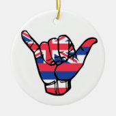 Shaka Hawaii Flag Keramikornament (Vorne)