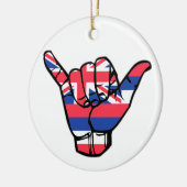 Shaka Hawaii Flag Keramikornament (Links)