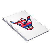Shaka Hawaii Flag Notizblock (Rechte Seite)