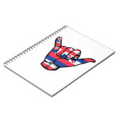 Shaka Hawaii Flag Notizblock (Linke Seite)